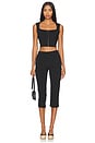 view 5 of 6 PANTALON CAPRI in Black