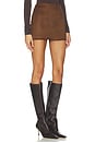 view 2 of 6 Jacqui Faux Suede Mini Skirt in Mocha