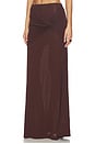 view 3 of 6 Kalea Twist Maxi Skirt in Chocolate