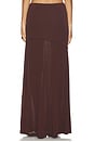 view 4 of 6 Kalea Twist Maxi Skirt in Chocolate