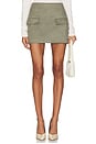 view 1 of 6 Amelia Faux Suede Mini Skirt in Olive