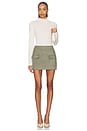 view 5 of 6 Amelia Faux Suede Mini Skirt in Olive