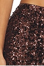 view 6 of 6 Asher Sequin Micro Mini Skirt in Chocolate