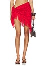 view 1 of 6 Lace Wrap Skirt in Red