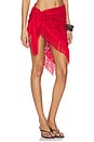 view 2 of 6 Lace Wrap Skirt in Red