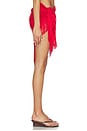 view 3 of 6 Lace Wrap Skirt in Red