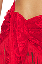 view 6 of 6 Lace Wrap Skirt in Red