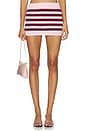 view 1 of 6 Rita Knit Mini Skirt in Pink Stripe
