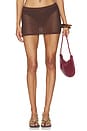 view 2 of 7 Casey Crochet Mini Skirt in Chocolate
