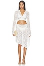 view 5 of 6 FALDA LILU LACE MIDI  in White
