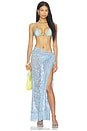 view 5 of 6 Lace Wrap in Blue