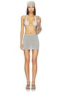 view 5 of 6 Monte Knit Mini Skirt in Grey