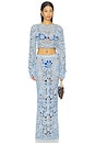 view 5 of 6 Tala Crochet Maxi Skirt in Cerulean