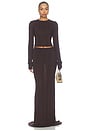 view 6 of 6 Rory Maxi Skirt in Chocolate