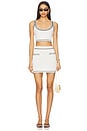 view 5 of 6 Beverly Mini Skirt in White