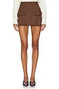 view 1 of 6 Amelia Suede Mini Skirt in Mocha