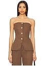 view 1 of 5 Emilie Strapless Top in Coffee
