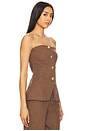 view 2 of 5 Emilie Strapless Top in Coffee