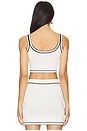 view 3 of 4 BEVERLY 크롭 탑 in White/Black