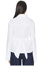 view 3 of 4 Teigan Cinched Button Shirt in White