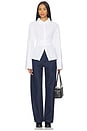 view 4 of 4 Teigan Cinched Button Shirt in White