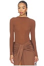 view 1 of 4 Katya Long Sleeve Top in Mocha