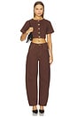 view 4 of 4 Tilla Denim Top in Chocolate
