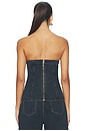 view 3 of 4 Lex Denim Corset Top in Indigo Blue