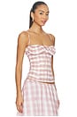 view 2 of 4 Lelessa Corset Top in Pink Gingham