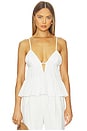 view 1 of 4 Fallen Peplum Top in White