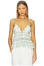 view 1 of 4 Fallen Peplum Top in Green Gingham