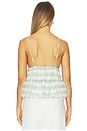 view 3 of 4 Fallen Peplum Top in Green Gingham