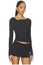 view 2 of 5 Ashley Boat Neck Top in Black