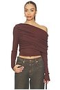 view 1 of 4 Reena Knit Top in Chocolate