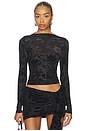 view 1 of 4 Lenora Top in Black Burnout
