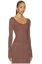 view 2 of 5 Rumer Long Sleeve Knit Top in Chocolate