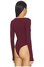 view 4 of 5 HENLEY ボディスーツ in Burgundy