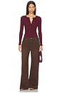view 5 of 5 HENLEY ボディスーツ in Burgundy