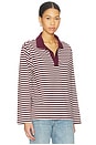 view 2 of 5 Banks Polo Top in Cherry Stripe