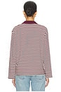 view 3 of 5 Banks Polo Top in Cherry Stripe