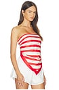 view 2 of 4 Stripe Wrap in Red Stripe