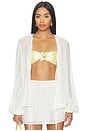view 2 of 5 Brandi Crinkle Tie Top in White