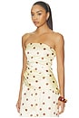 view 3 of 5 Lyra Top in Butter Polka Dot