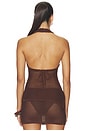 view 3 of 4 Casey Crochet Halter Top in Chocolate