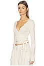 view 2 of 6 Nikola Wrap Top in Cream
