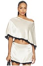 view 1 of 4 Zaley Poncho Top in Cream