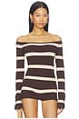 view 1 of 4 Carla Top in Chocolate Stripe