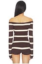 view 3 of 4 Carla Top in Chocolate Stripe