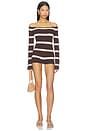 view 4 of 4 Carla Top in Chocolate Stripe