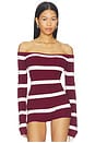 view 1 of 4 Carla Top in Cherry Stripe
